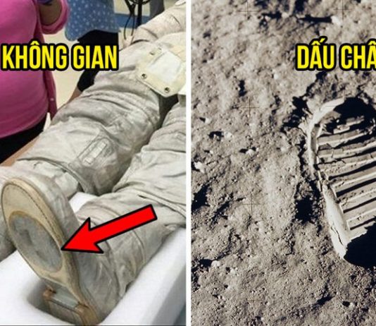 Tại sao dấu chân của Neil Armstrongs trên Mặt Trăng không khớp với đế giày?